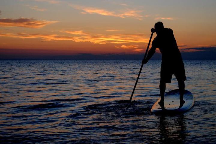 SUP Paddle during Sunset